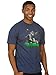 JINX Minecraft Men's Statues Premium Cotton/Poly T-Shirt (Heather Navy, Large)