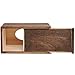 MyGift Rustic Burnt Solid Wood Rectangular Tissue Box Cover with Slide-Out Bottom Panel, Decorative Wooden Bathroom Countertop Facial Tissues Dispenser