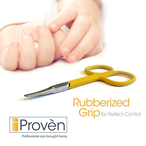 Premium-Quality-Baby-Nail-SCISSORS-by-iProvn-STAINLESS-RUBBER-COATED-Grips-CURVED-Model-SAFE-and-SIMPLE-Baby-scissors