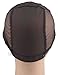 TANYAWIGS Large Black Superfine Wig Cap for Making Wigs With Adjustable Strap And Spare Combs Easy DIY Swiss Lace Perfect Fit (23.5