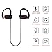 Best Wireless Sports Earphones with Mic IPX7 Waterproof Stable Fit in Ear Earbuds Noise Isolating Stereo Headset 9-Hour Woriking Time - Black