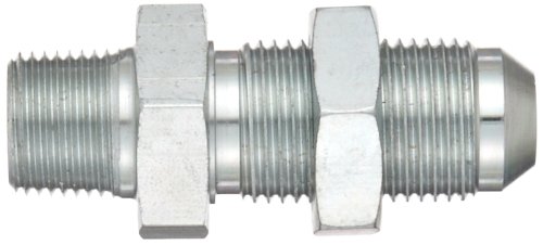 EATON Aeroquip 2240-6-8S Male Bulkhead Connector, Male 37 Degree JIC, Male Pipe Thread, JIC 37° & NPT End Types, Carbon Steel, 3/4 JIC(m) x 3/8 NPT(m) End Size, 1/2" Tube OD