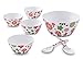 Francois et Mimi 7 Piece Melamine Salad Bowl Set with Utensils (Floral)