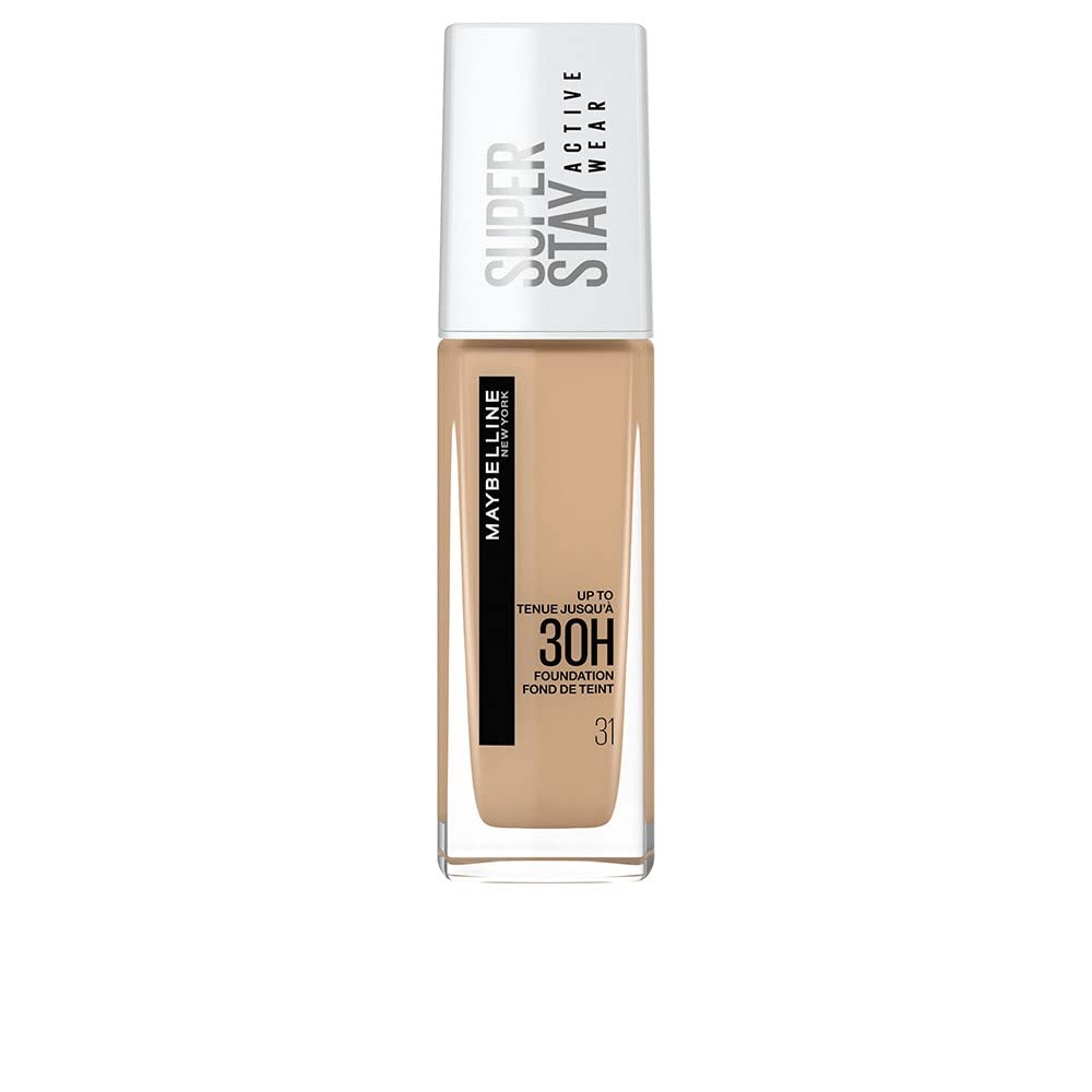Maybelline New York Foundation, Superstay Active Wear 30 Hour Long-Lasting Liquid Foundation, Lightweight Feel, Water, Sweat and Transfer Resistant, 30 ml, Shade: 31, Warm Nude