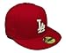 MLB Los Angeles Dodgers Scarlet with White 59FIFTY Fitted Cap, 7 1/4