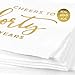 Andaz Press 5 Inch Cheers to 40 Funny Quotes Cocktail Napkins, Gold Foil, Bulk 50-Pack Count 3-Ply Disposable Funny Beverage Napkins for 40th Anniversary