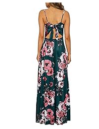 ULTRANICE Vestido de verano para mujer, con tirantes ajustables, diseño floral