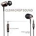 Inateck Premium Wood In-Ear Corded Earphone Earbud Headphone, with Mic and Remote for iPhone 7/7 Plus/6/6 Plus/6s, iPad, Samsung, iPod Touch, Mp3 Players, CD Players - Aries Space Gray
