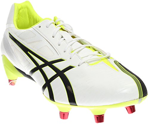 ASICS Men's GEL-Lethal Speed White/Black/Flash Yellow Rugby Shoe - 10.5 D(M) US