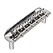 Gusnilo New Threaded Saddle Guitar Bridge with Mounting Cup for Mustang Jazzmaster Jaguar Chrome