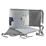 Lambs & Ivy Signature Montana Blue/Gray/Brown Bear 4 Piece Crib Bumper
