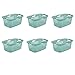 Sterilite 6 Pack Plastic Laundry Basket Clothes Hamper, 2 Bushel, Ultra, Aqua Chrome