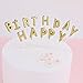 Beurio Gold Happy Birthday Letter Cake Candles