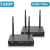 Wireless HDMI Extender, NexTrend Newest Wireless HDMI Transmitter and Receiver 328ft Supporting HD 1080P 3D Video&Digital Audio from PC, Netflix, PS4 to 1080P TV/Projector with IR Signal Transmission