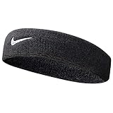 Nike Swoosh Headband (Black/White, Osfm)