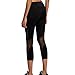 FWN Yoga Capris for Women Sports Fitness Running Active Leggings Workout Mesh Pants with Hidden Zipper Pocket (Medium)