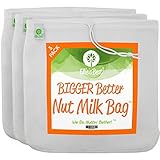 Pro Quality Nut Milk Bag - 3 XL12"X12" Bags