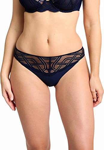 Sans Complexe Slip Femme Classique sous-vêtements Culotte Taille Basse au Toucher Doux de Taille 42/44 Couleur Bleu Marine