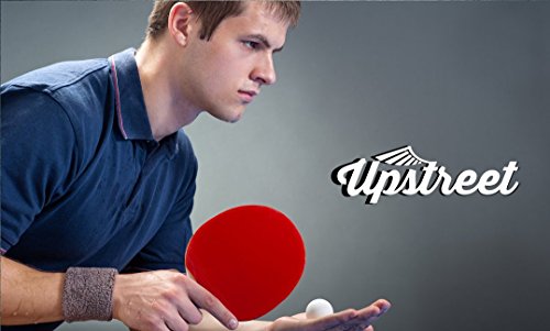 Upstreet The Box Set: 4 Ping Pong Paddles with 3 Star Ping Pong Balls for Table Tennis