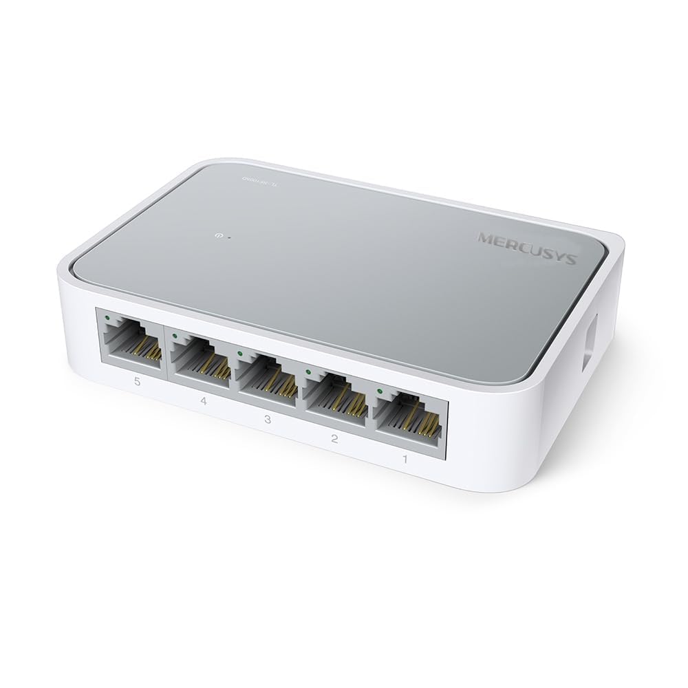 MERCUSYS TP-Link TL-SF1005D 5-Port 10-100 Mbps Desktop Ethernet Switch-Hub, Ethernet Splitter, Plug & Play