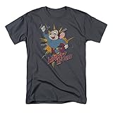 Mighty Mouse Break Through Mens Short Sleeve Shirt