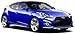 Chrome Door Handle/Catch Molding Trim Covers 6pcs Set for 2012 2013 Hyundai Veloster - 1 Keyhole (Driver Side)