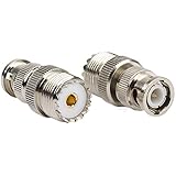 DHT Electronics 2pcs RF coaxial coax adapter BNC male to UHF female SO-239 SO239