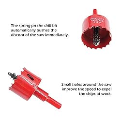 Laiwei Bi-Metal Hole Saw Kit, 7 Pcs 7/8" to