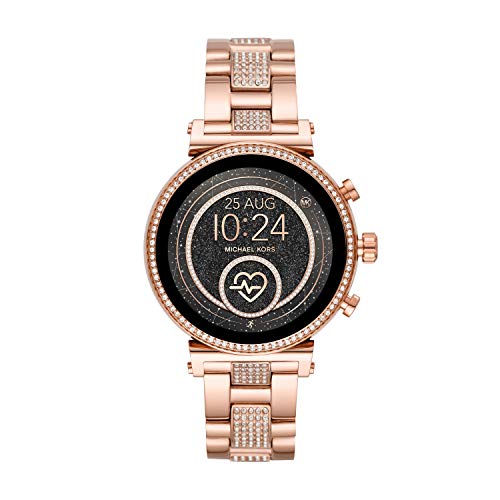 Michael Kors Access Women's Sofie Heart Rate' Touch-Screen Smartwatch with  Stainless-Steel Strap, Rose Gold,