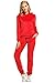 Hotouch Women's Solid Velour Sweatsuit Set Hoodie and Pants Sport Suits Tracksuits