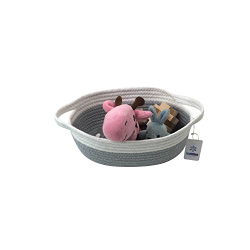 Iceblue Natural Cotton Rope Clutter Organizer Toy Chest Pet Bed Pet Toy Box - Thumbnail 2
