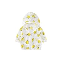 Merrybay Unisex Kids Windbreaker Toddler Girls Boys UPF 50+ Sun Protection Lightweight Hoodie Jacket for Travel, Beach and Air Conditioning (Duck 100)