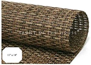 FOH XPM024BEV83 11"x14" Beige Rattan Placemat - 12 / CS