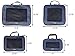 travelbug Compression Packing Cubes Set of 4 (Small, Medium, Medium, and Large) | Compresses to fit more in less space | Luggage Organizer for Travel (Dark Blue)