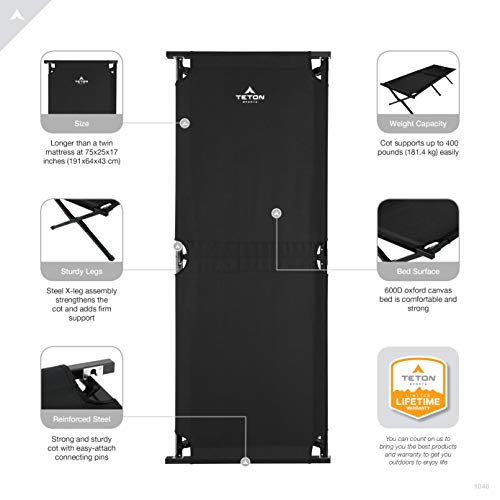 TETON Sports Camp Cot; Finally, a Cot that Brings the Comfort of Home
