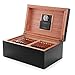 Cigar Humidor, MEGACRA 100-120 Cigar Desktop PU Leather Cedar Humidor with Tray and 2 Dividers, Exclusive Luxury Humidifier and Hygrometer Box Set