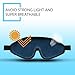 3D Sleep Mask - Lightweight & Comfortable Eye Mask - Blindfold Eye Shield with Ear Plugs,Travel Pouch - For Men Women Kids Who are on Airplane, Office and Bed - A Perfect Gift For Eyes(Blue)