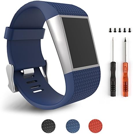 For Fitbit Surge,ToPoPo Replacement Strap Bands for Fitbit Surge Watch Fitness Tracker (Bands for Surge Large-Blue)