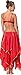 Seawhisper Cosplay Belly Dance 16 Panel Chiffon Skirt Tribal Side Tiered Sequin Edge