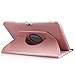 kwmobile Rotating Case Compatible with Samsung Galaxy Note 10.1 N8000 / N8010 - Case PU Leather Tablet Cover with Stand - Rose Gold