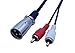 zdyCGTime 5ft/1.5m XLR Y Splitter Patch Cable, 1 XLR Male to 2 RCA Male Stereo Plug Adapter Cable