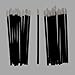 100 Pcs Disposable Thin Black Handle Flocked Tip Wands Applicators for Lip Gloss