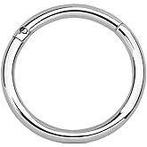 Pierced Owl 16GA Sterling Silver Hinged Segment Clicker Ring