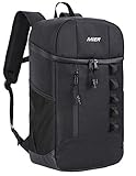 MIER Insulated Cooler Backpack for Men and Women Leakproof Cooler Tote for Lunch, Picnic, Hiking, Camping, Beach, Park, Road Trips, 20 Can, Black