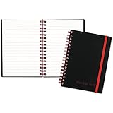 Black n' Red F67010 Twin Wire Poly Cover Notebook, Legal Ruled, 5 7/8 x 4 1/8, White, 70 Sheets