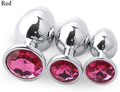 3 PCS Jeweled Metal Expander Insert S-tǐck Dǒng Trainer Kit for Women Men Beginner - Body Relax Toy (Color : Red)
