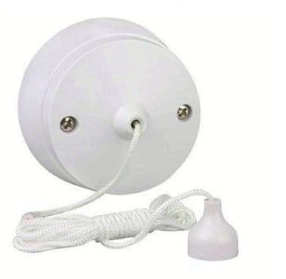 Mr Gadget's Solutions New 6Amp Ceiling Pull Cord Switch 1 Way Bathroom/Toilet Light Switches