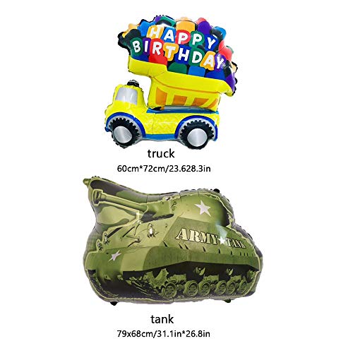 CUGBO 12Pcs Balloon Set, Vehicles Aluminum Foil Balloons, Helium Mylar Cars Balloons Kits for Kids Party Birthday Baby Shower Decor Supplier Children Gift