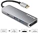 USB C Hub, XINKSD Type C Adapter with Power Type C Charging Port, 2 USB 3.0 Ports and SD/Micro SD Card Reader for MacBook PRO2015/2016/2017/Google Chromebook and More Type C Devices primary