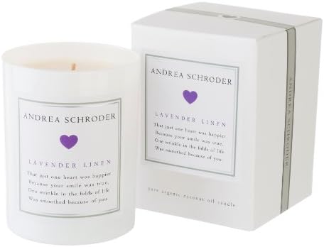 Lavender Linen Candle 10.5 oz by Andrea Schroder Made in USA